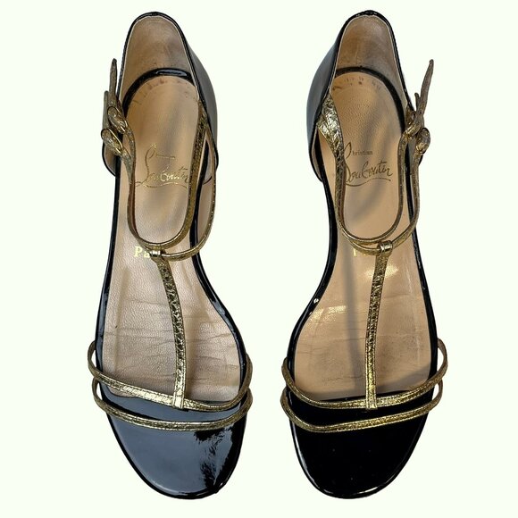 Christian Louboutin Golden Strap Sandals 38.5 EU (8 US) - Picture 7 of 11